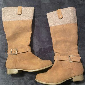 CAMEL LEATHER BOOTS SIZE 9
